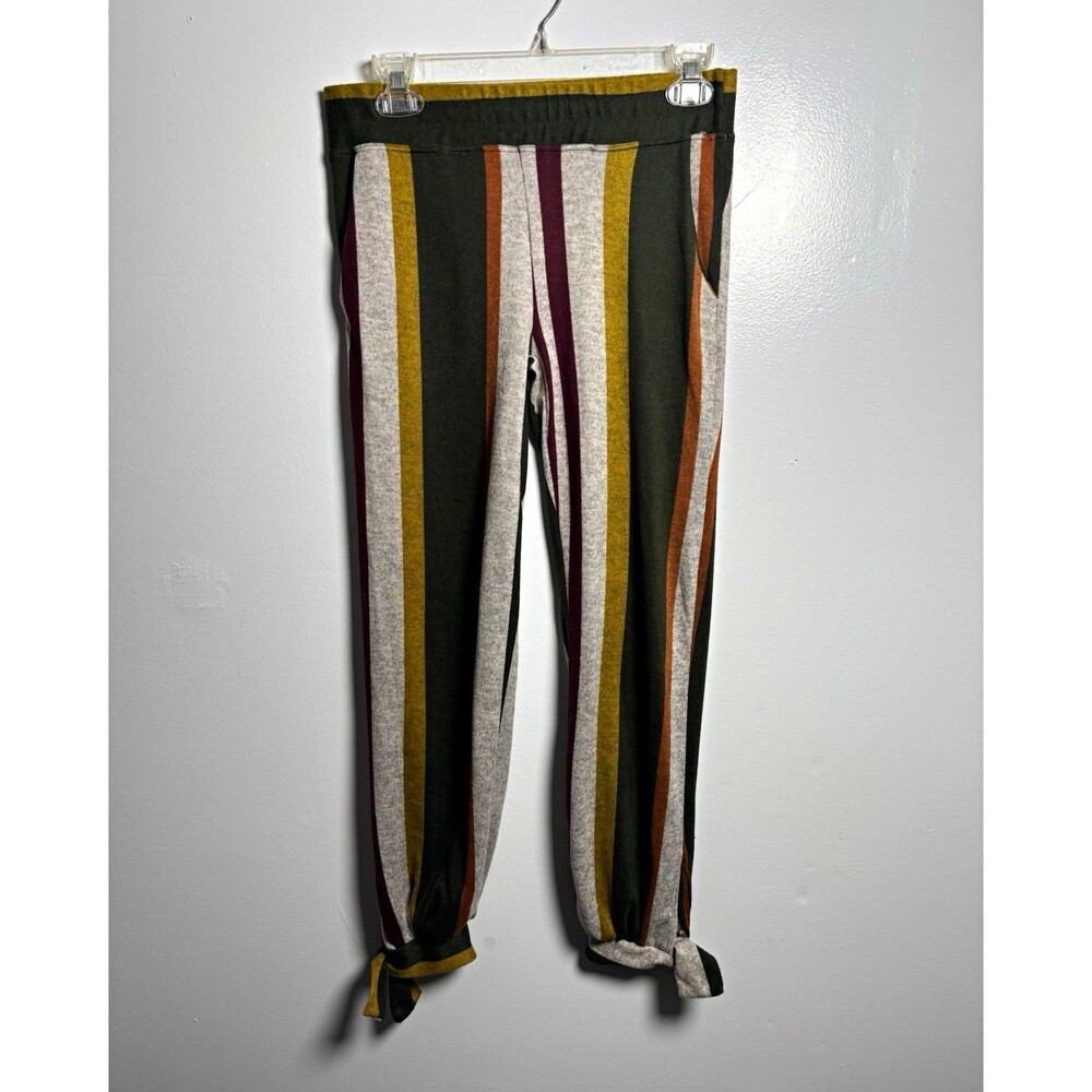 Paolino Women's Multicolor Stripe Ankle Leggings Size S Knit Stretch High Rise
